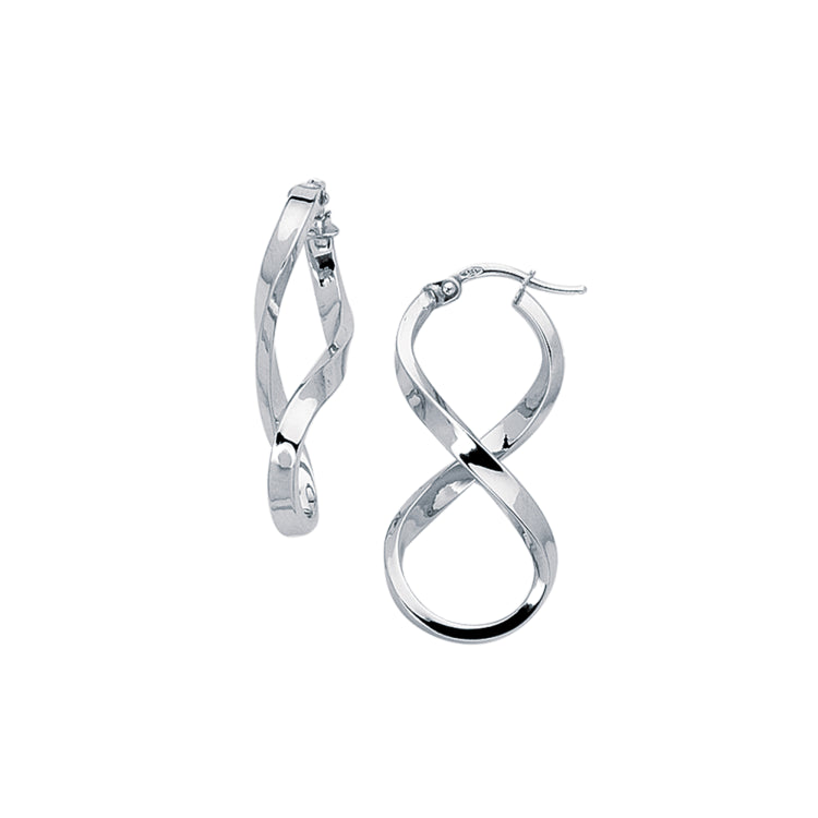14K White Gold Infinity Freeform Earring 14K White Gold Infinity Freeform Earring
