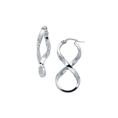 14K White Gold Infinity Freeform Earring 14K White Gold Infinity Freeform Earring