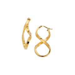 14K Yellow Gold Infinity Freeform Earring 14K Yellow Gold Infinity Freeform Earring