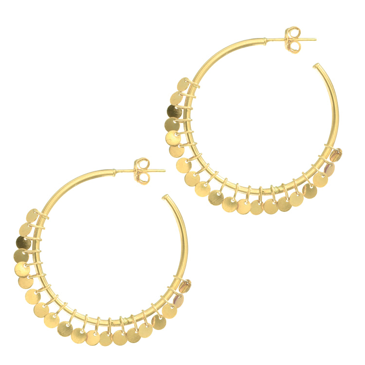 14K Yellow Gold Flora Hoop Earring 14K Yellow Gold Flora Hoop Earring