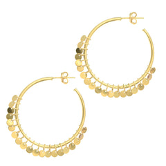 14K Yellow Gold Flora Hoop Earring 14K Yellow Gold Flora Hoop Earring