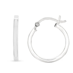 Sterling Silver 2x15mm Hoop Earring Sterling Silver 2x15mm Hoop Earring