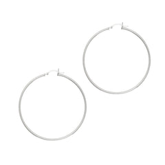 Sterling Silver 2x50mm Hoop Earring Sterling Silver 2x50mm Hoop Earring