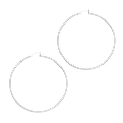 Sterling Silver 2x60mm Hoop Earring Sterling Silver 2x60mm Hoop Earring