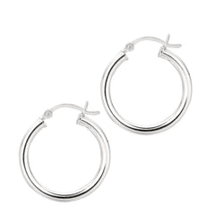 Sterling Silver 3x20mm Hoop Earring Sterling Silver 3x20mm Hoop Earring