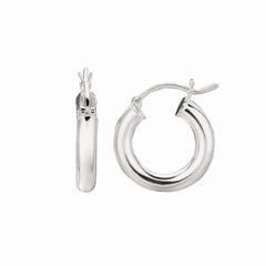 Sterling Silver 4x25mm Hoop Earring Sterling Silver 4x25mm Hoop Earring