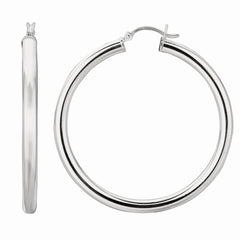 Sterling Silver 4x40mm Hoop Earring Sterling Silver 4x40mm Hoop Earring