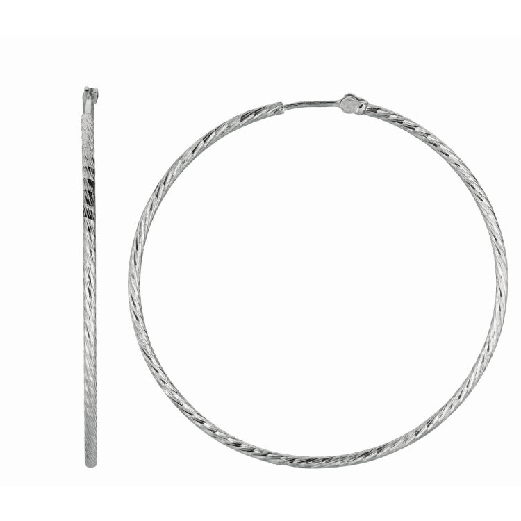 Sterling Silver 1.5x4.5mm Endless Hoop Earring Sterling Silver 1.5x4.5mm Endless Hoop Earring