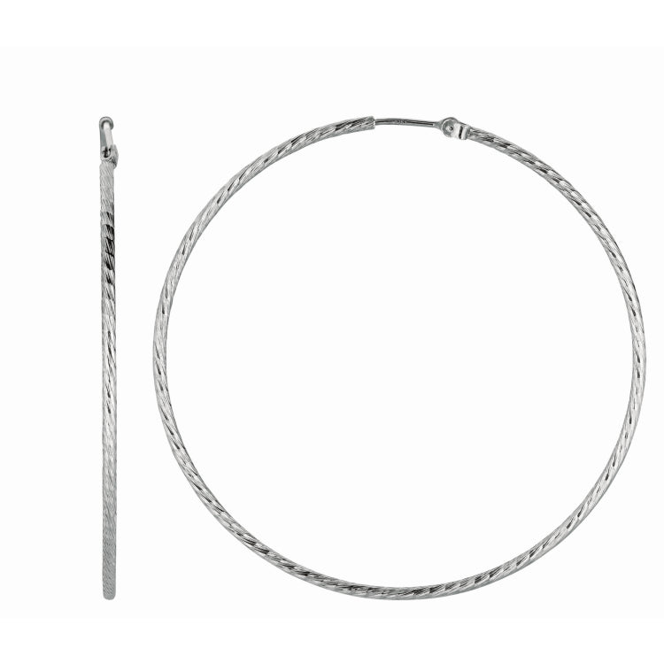 Sterling Silver 1.5x55mm Endless Hoop Earring Sterling Silver 1.5x55mm Endless Hoop Earring