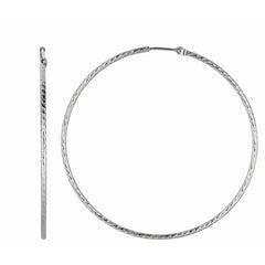 Sterling Silver 1.5x55mm Endless Hoop Earring Sterling Silver 1.5x55mm Endless Hoop Earring