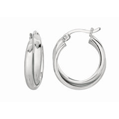 Sterling Silver Small Double Twist Hoop Earring Sterling Silver Small Double Twist Hoop Earring