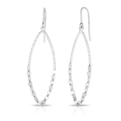 Sterling Silver Long Oval Mirror Chain Dangle Earring Sterling Silver Long Oval Mirror Chain Dangle Earring