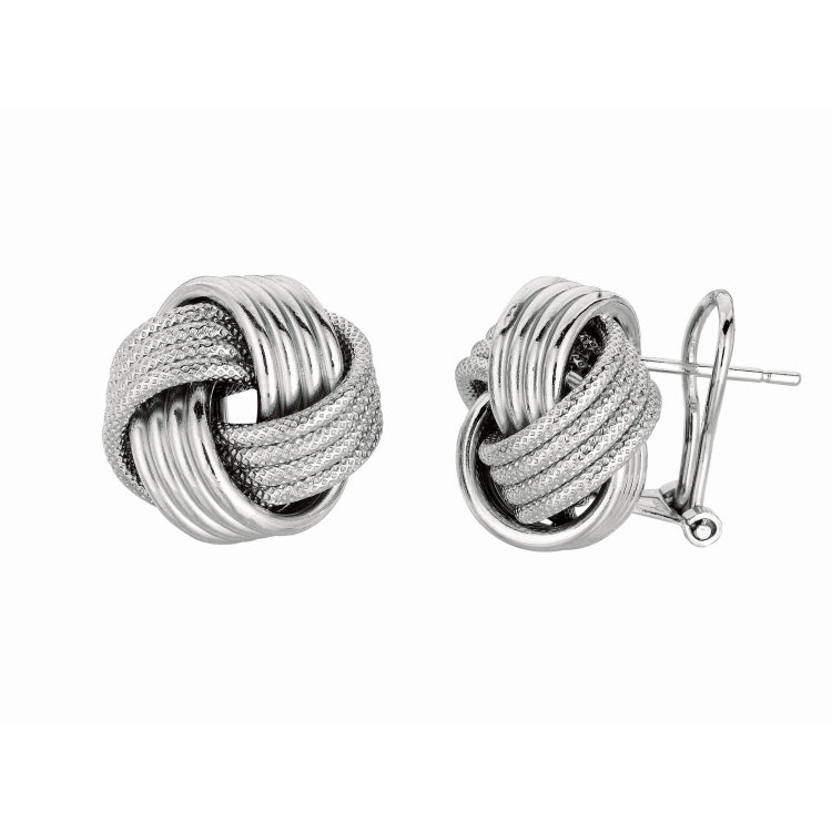 Sterling Silver Large Multirow Love Knot Earring Sterling Silver Large Multirow Love Knot Earring