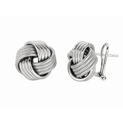 Sterling Silver Large Multirow Love Knot Earring Sterling Silver Large Multirow Love Knot Earring