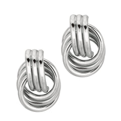 Sterling Silver Love Knot Huggie Earring Sterling Silver Love Knot Huggie Earring