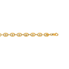 14K Yellow Gold 6.8mm Lite Puffed Mariner 24 Chain with Lobster Lock 14K Yellow Gold 6.8mm Lite Puffed Mariner 24 Chain with Lobster Lock