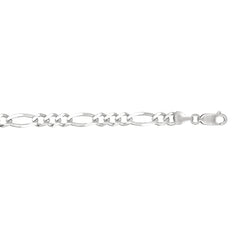 14K White Gold 6mm Figaro 20 Chain with Lobster Lock 14K White Gold 6mm Figaro 20 Chain with Lobster Lock