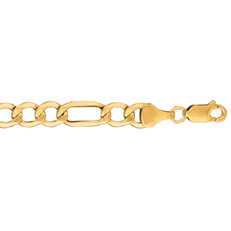10K Yellow Gold 6.6mm Lite Figaro 24 Chain with Lobster Lock 10K Yellow Gold 6.6mm Lite Figaro 24 Chain with Lobster Lock