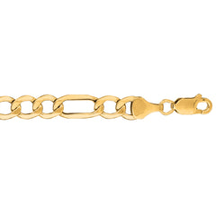 10K Yellow Gold 6.6mm Lite Figaro 24 Chain with Lobster Lock 10K Yellow Gold 6.6mm Lite Figaro 24 Chain with Lobster Lock