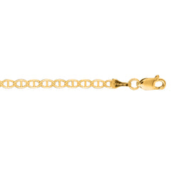 10K Yellow Gold 3.2mm Mariner 18 Chain with Lobster Lock 10K Yellow Gold 3.2mm Mariner 18 Chain with Lobster Lock