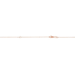 10K Rose Gold 0.87mm Extendable Diamond Cut Cable 18 Chain with Lobster Lock. Jump ring at 16 inches. 10K Rose Gold 0.87mm Extendable Diamond Cut Cable 18 Chain with Lobster Lock. Jump ring at 16 inches.