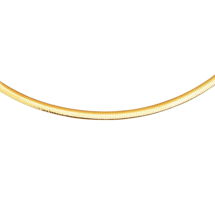 14K & Sterling Silver 18 Reversible Omega Basic Chain 14K & Sterling Silver 18 Reversible Omega Basic Chain