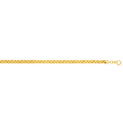 14K Yellow Gold 4mm Diamond Cut Round Franco 8.5 Chain Bracelet with Lobster Lock 14K Yellow Gold 4mm Diamond Cut Round Franco 8.5 Chain Bracelet with Lobster Lock