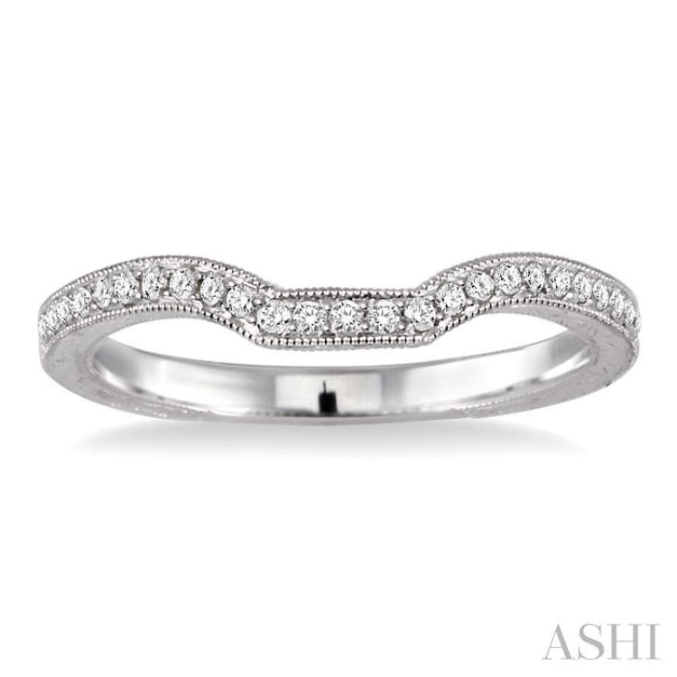 1/6 Ctw Round Cut Diamond Matching Wedding Band in 14K White Gold 1/6 Ctw Round Cut Diamond Matching Wedding Band in 14K White Gold