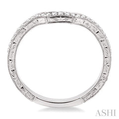 1/6 Ctw Round Cut Diamond Matching Wedding Band in 14K White Gold 1/6 Ctw Round Cut Diamond Matching Wedding Band in 14K White Gold