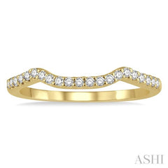 1/6 Ctw Cradle Center Round Cut Diamond Wedding Band in 14K Yellow Gold 1/6 Ctw Cradle Center Round Cut Diamond Wedding Band in 14K Yellow Gold