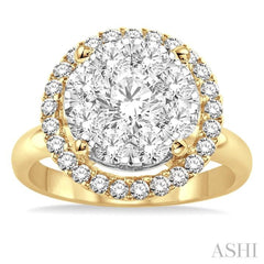 2 Ctw Lovebright Round Cut Diamond Engagement Ring in 14K Yellow and White Gold 2 Ctw Lovebright Round Cut Diamond Engagement Ring in 14K Yellow and White Gold