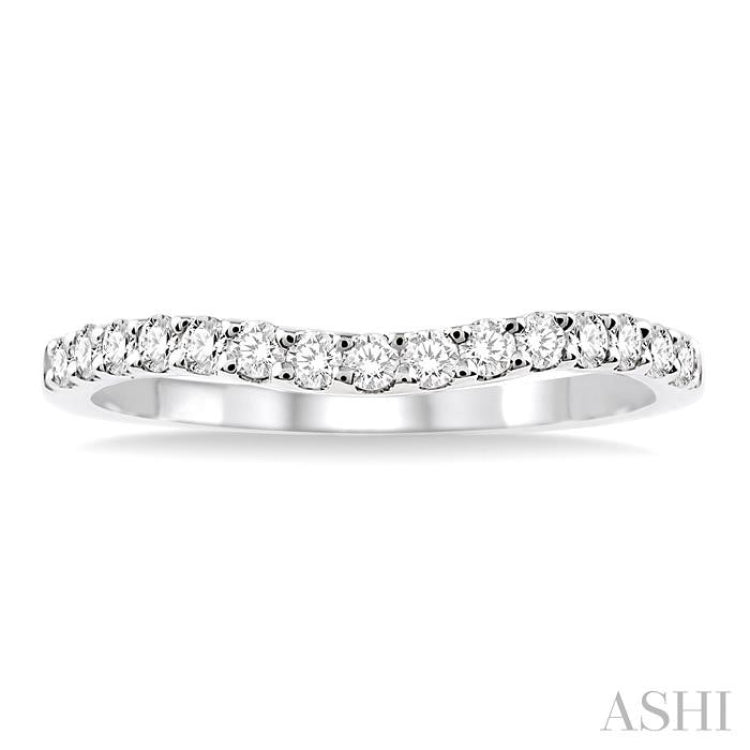 1/4 Ctw Round Cut Diamond Wedding Band in 14K White Gold 1/4 Ctw Round Cut Diamond Wedding Band in 14K White Gold