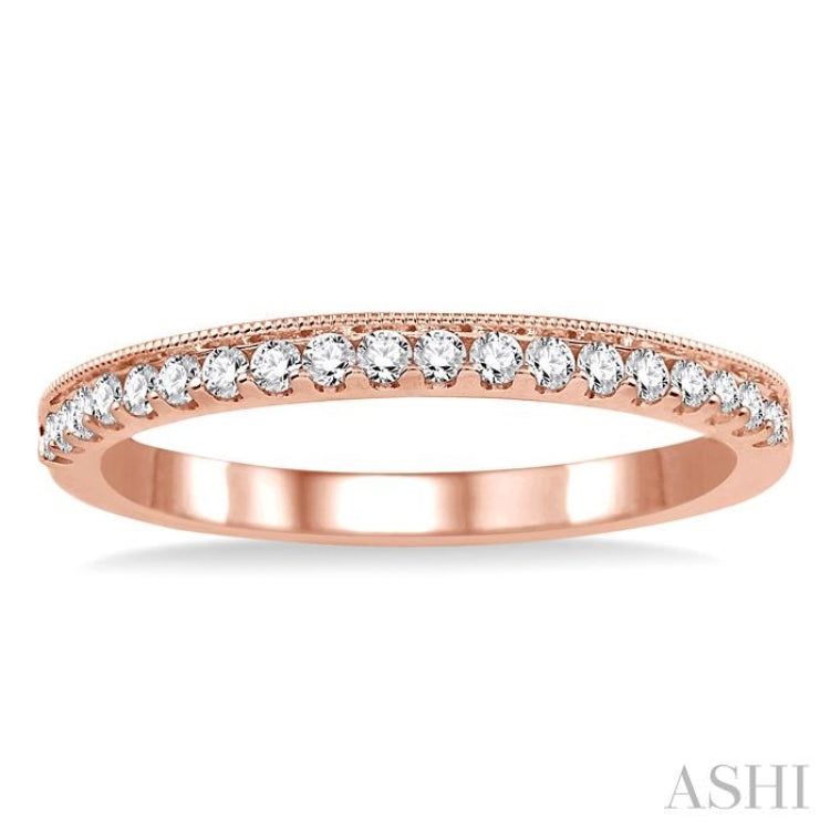 1/4 Ctw Round Cut Diamond Wedding Band in 14K Rose Gold 1/4 Ctw Round Cut Diamond Wedding Band in 14K Rose Gold
