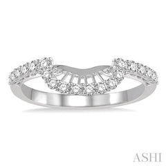 3/8 Ctw Arch Shape Round Cut Diamond Wedding Band in 14K White Gold 3/8 Ctw Arch Shape Round Cut Diamond Wedding Band in 14K White Gold