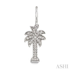 1/4 Ctw Palm Tree Single Cut Diamond Earrings in 14K White Gold 1/4 Ctw Palm Tree Single Cut Diamond Earrings in 14K White Gold
