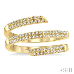 1/4 Ctw Open-End Round Cut Diamond Fashion Ring in 10K Yellow Gold 1/4 Ctw Open-End Round Cut Diamond Fashion Ring in 10K Yellow Gold