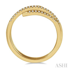 1/4 Ctw Open-End Round Cut Diamond Fashion Ring in 10K Yellow Gold 1/4 Ctw Open-End Round Cut Diamond Fashion Ring in 10K Yellow Gold