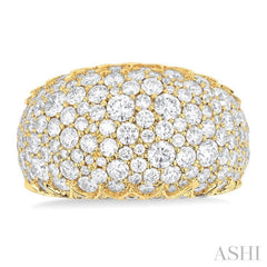 3 1/3 Ctw Round Cut Diamond Fashion Dome Ring in 14K Yellow Gold 3 1/3 Ctw Round Cut Diamond Fashion Dome Ring in 14K Yellow Gold