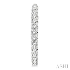 5 Ctw Inside-Out Round Cut Diamond Hoop Earrings in 14K White Gold 5 Ctw Inside-Out Round Cut Diamond Hoop Earrings in 14K White Gold