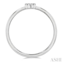 1/20 Ctw Initial 'S' Round Cut Diamond Fashion Ring in 10K White Gold 1/20 Ctw Initial 'S' Round Cut Diamond Fashion Ring in 10K White Gold
