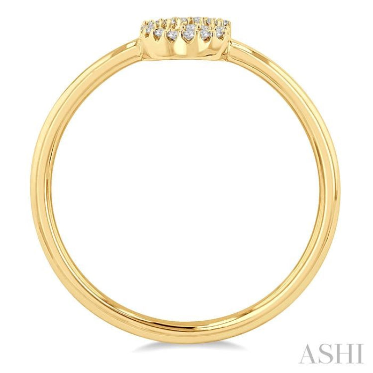 1/20 Ctw Initial 'G' Round Cut Diamond Fashion Ring in 10K Yellow Gold 1/20 Ctw Initial 'G' Round Cut Diamond Fashion Ring in 10K Yellow Gold