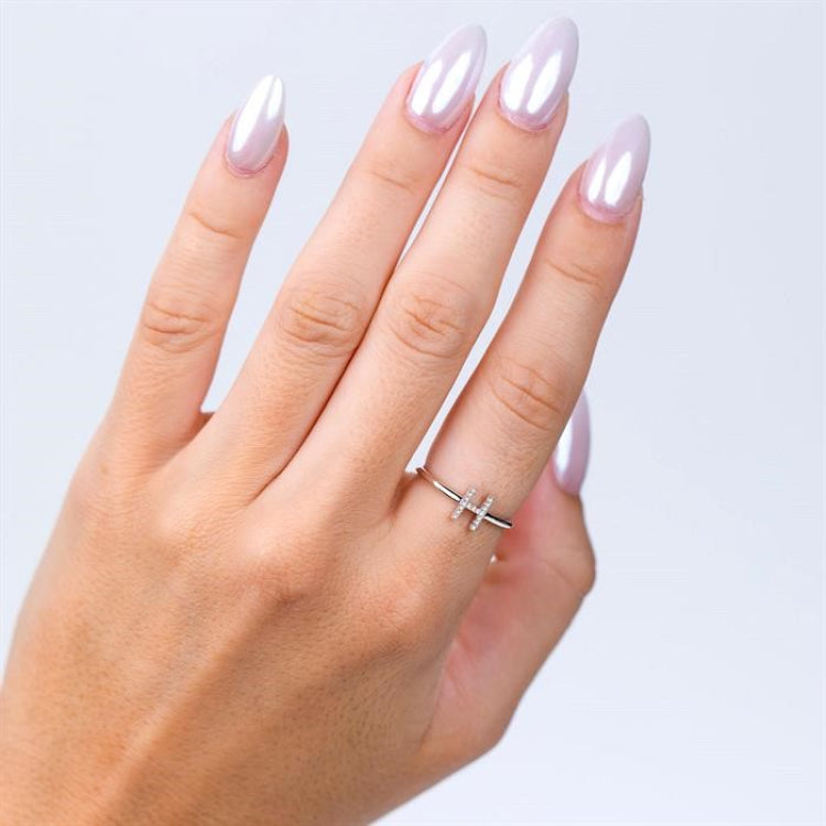 1/20 Ctw Initial 'K' Round Cut Diamond Fashion Ring in 10K White Gold 1/20 Ctw Initial 'K' Round Cut Diamond Fashion Ring in 10K White Gold