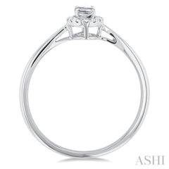 5x3 MM Oval Shape White Topaz and 1/20 Ctw Single Cut Diamond Halo Semi-Precious Ring in 10K White Gold 5x3 MM Oval Shape White Topaz and 1/20 Ctw Single Cut Diamond Halo Semi-Precious Ring in 10K White Gold