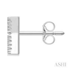 1/10 Ctw Initial 'K' Round Cut Diamond Earrings in 10K White Gold 1/10 Ctw Initial 'K' Round Cut Diamond Earrings in 10K White Gold