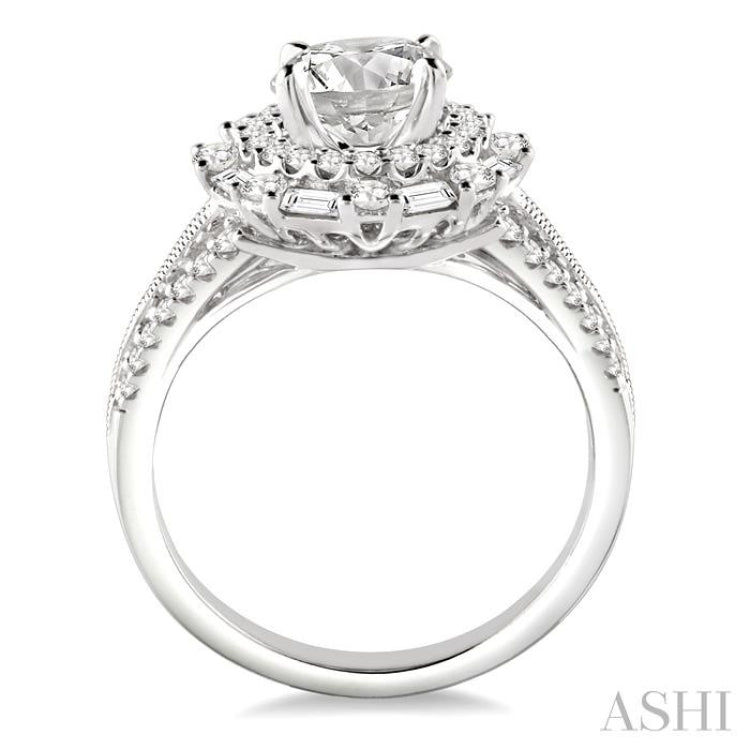 3/4 Ctw Diamond Semi-Mount Engagement Ring in 14K White Gold 3/4 Ctw Diamond Semi-Mount Engagement Ring in 14K White Gold