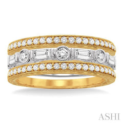7/8 Ctw Diamond Stackable Band Set in 14K Yellow and White gold 7/8 Ctw Diamond Stackable Band Set in 14K Yellow and White gold