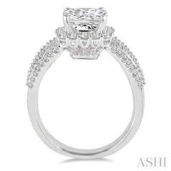1 1/5 Ctw Diamond Semi-mount Engagement Ring in 14K White Gold 1 1/5 Ctw Diamond Semi-mount Engagement Ring in 14K White Gold