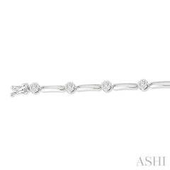 1 1/5 Ctw Lovebright Round Cut Diamond Paperclip Link Bracelet in 14K White Gold 1 1/5 Ctw Lovebright Round Cut Diamond Paperclip Link Bracelet in 14K White Gold