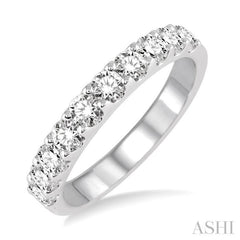 1 Ctw Round Cut Diamond Wedding Band in 14K White Gold 1 Ctw Round Cut Diamond Wedding Band in 14K White Gold