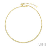 1 Ctw Round Cut Diamond Choker Necklace in 14K Yellow Gold